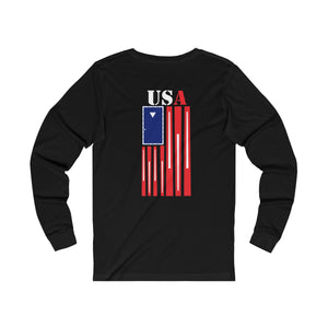 " Solids & Stripes USA" Unisex Jersey Long Sleeve Tee