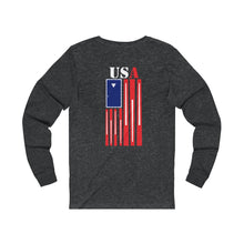 " Solids & Stripes USA" Unisex Jersey Long Sleeve Tee