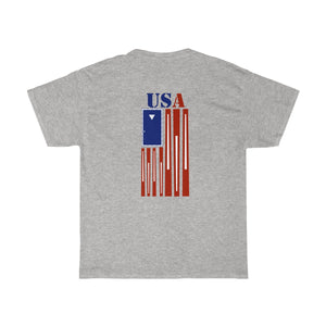 "Solids & Stripes"  USA Unisex Heavy Cotton Tee