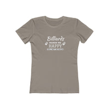 "Billiards Make Me Happy" Women's The Boyfriend Tee