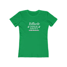 "Billiards Make Me Happy" Women's The Boyfriend Tee