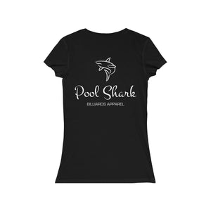 "Pool Shark" Women's Short Sleeve V-Neck Tee