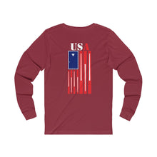 " Solids & Stripes USA" Unisex Jersey Long Sleeve Tee