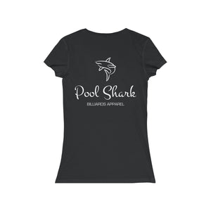 "Pool Shark" Women's Short Sleeve V-Neck Tee