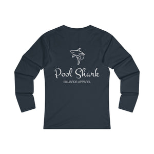 "Pool Shark" Women's Fitted Long Sleeve Tee