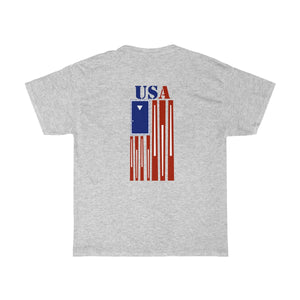 "Solids & Stripes"  USA Unisex Heavy Cotton Tee