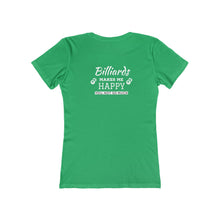 "Billiards Makes Me Happy" Women's Boyfriend Tee