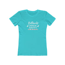 "Billiards Make Me Happy" Women's The Boyfriend Tee