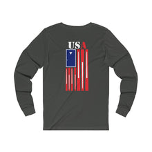 " Solids & Stripes USA" Unisex Jersey Long Sleeve Tee